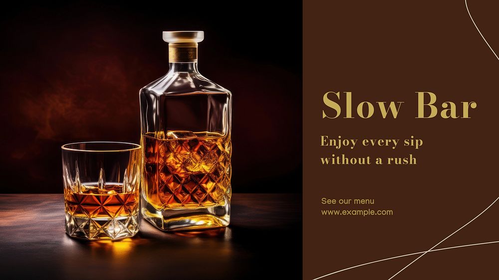 Slow bar blog banner template