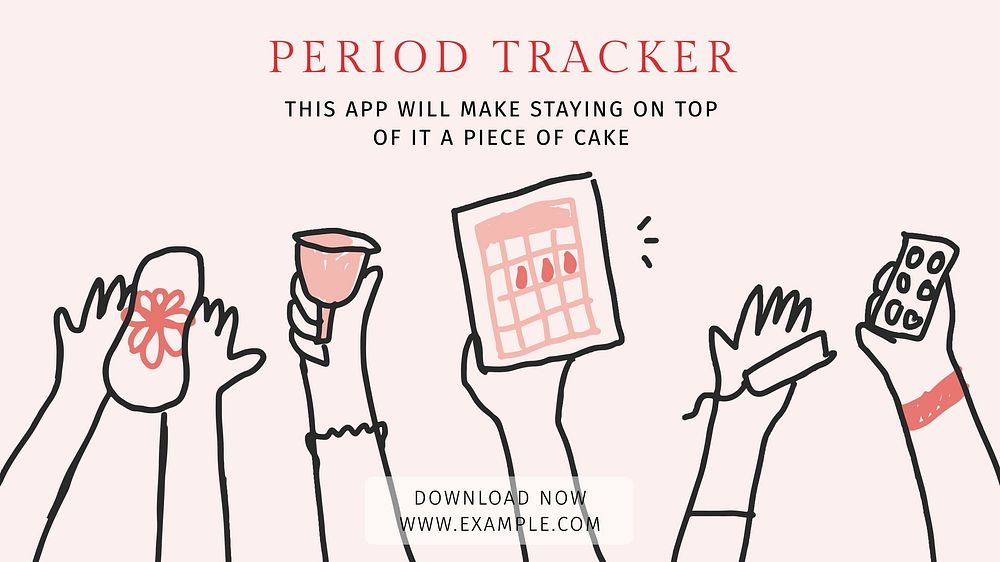 Period tracker blog banner template