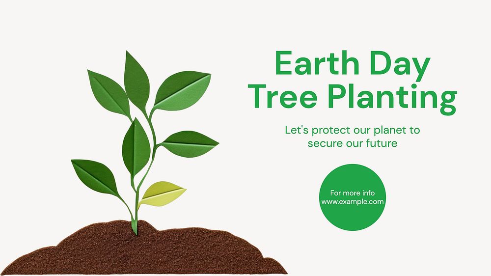 Earth day & tree blog banner template