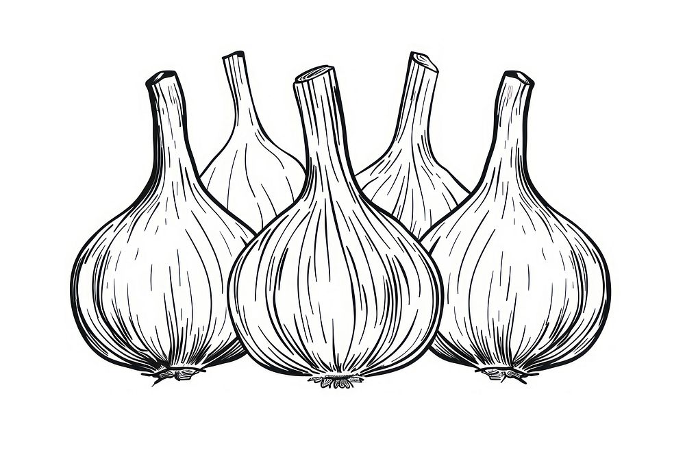 Minimalist symmetrical garlic chandelier vegetable produce.