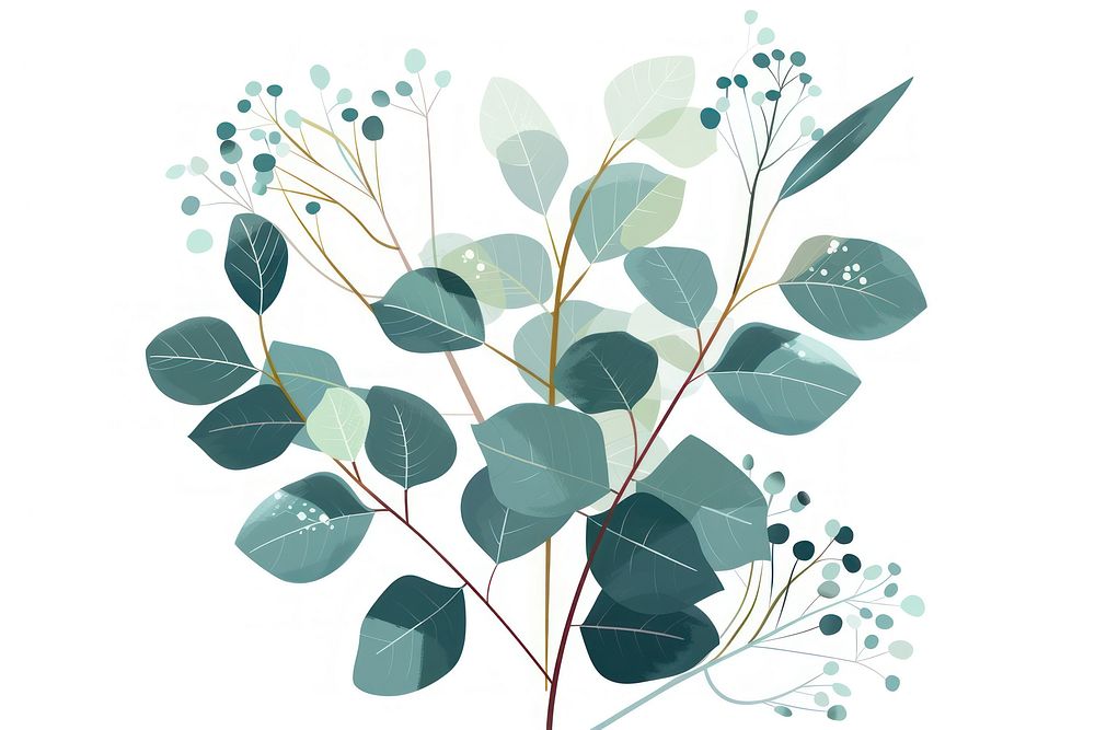 Eucalyptus drawing illustrated graphics.