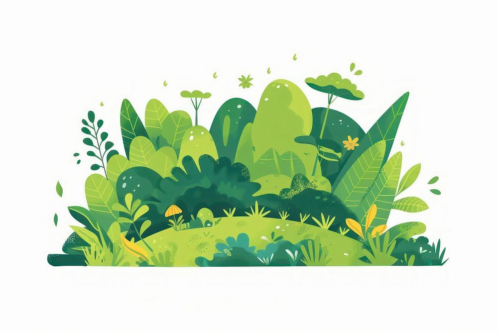 Green environment vegetation rainforest graphics.