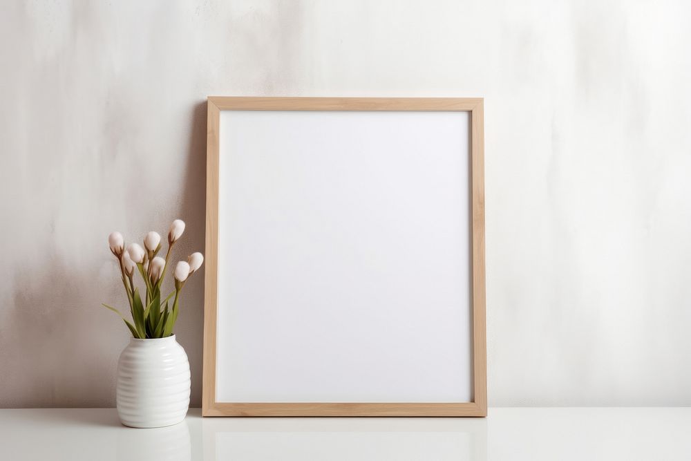 Picture frame plant white board photo frame.