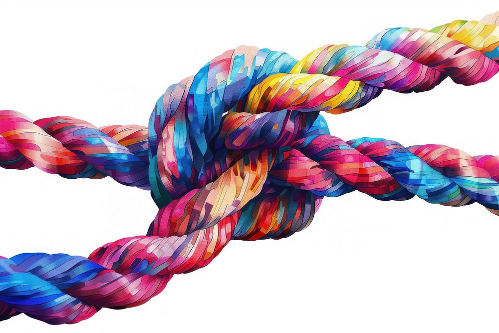 A vector graphic of rope person human knot.