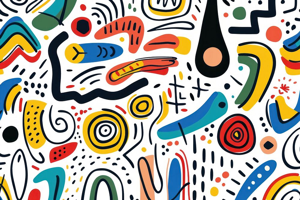 Pattern doodle illustrated graphics.
