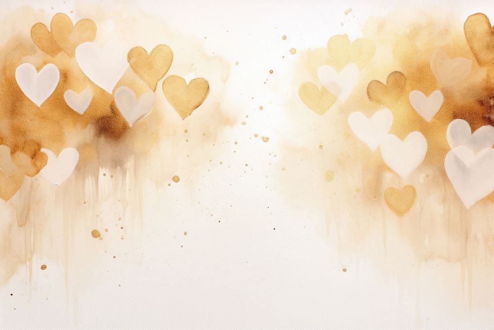 Beige valentines watercolor background symbol love heart symbol.