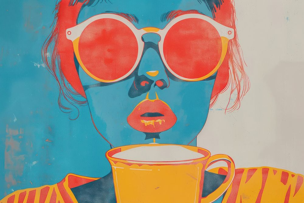 Coffee eclectic risograph portrait photography accessories.