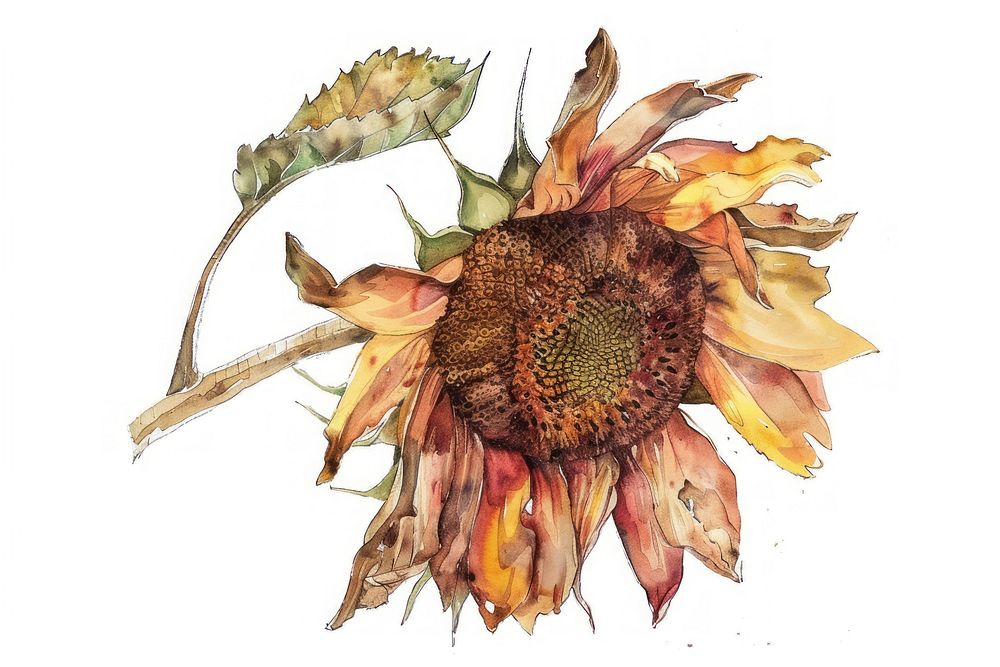 Sunflower art dinosaur blossom.