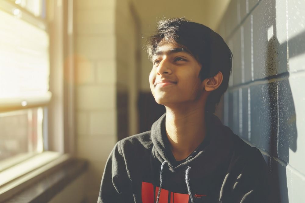 South Asian student happy boy clothing.