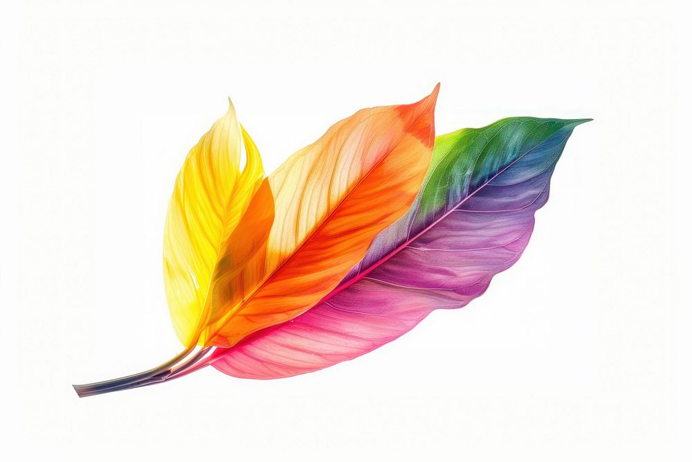 Colorful rainbow leaf flower accessories accessory.