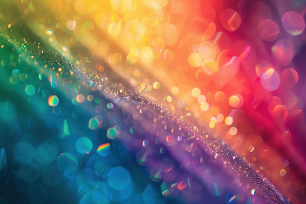 Rainbow gradient background glitter animal light.