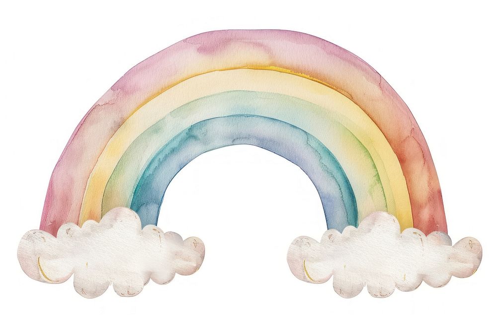Watercolor rainbow furniture crib infant bed.