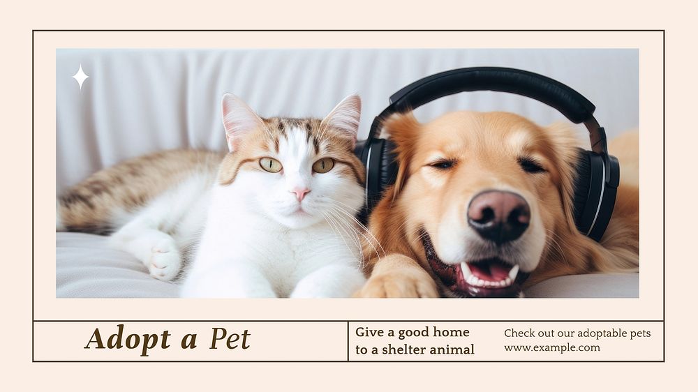 Adopt a pet blog banner template
