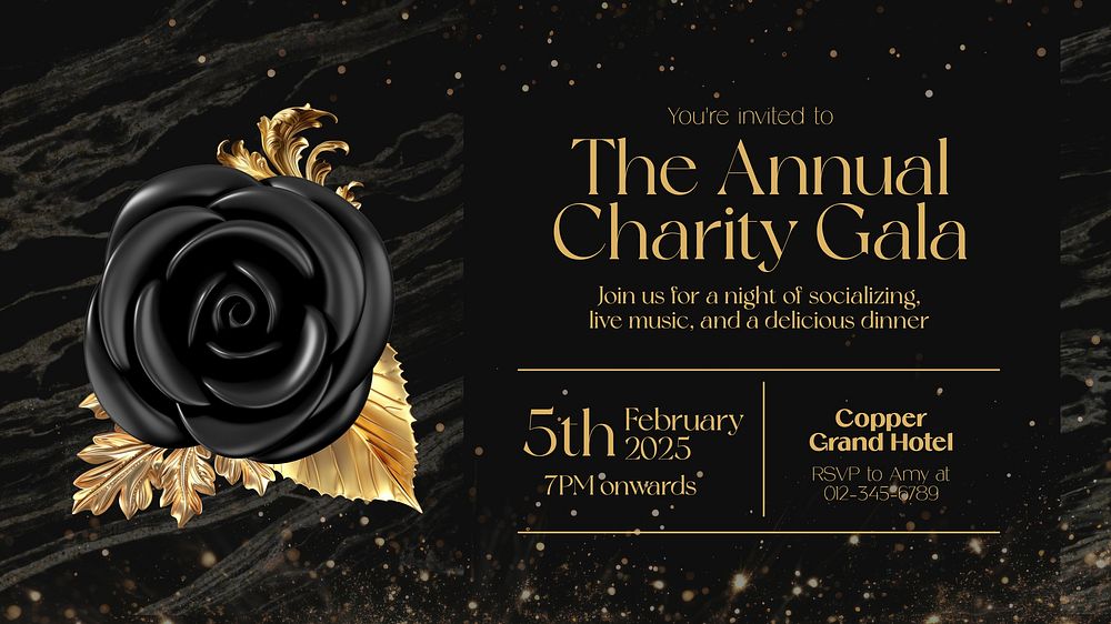 Charity Gala blog banner template