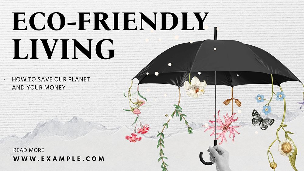 Eco-friendly living blog   blog banner template