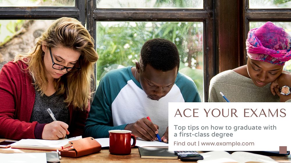 Ace your exams blog banner template