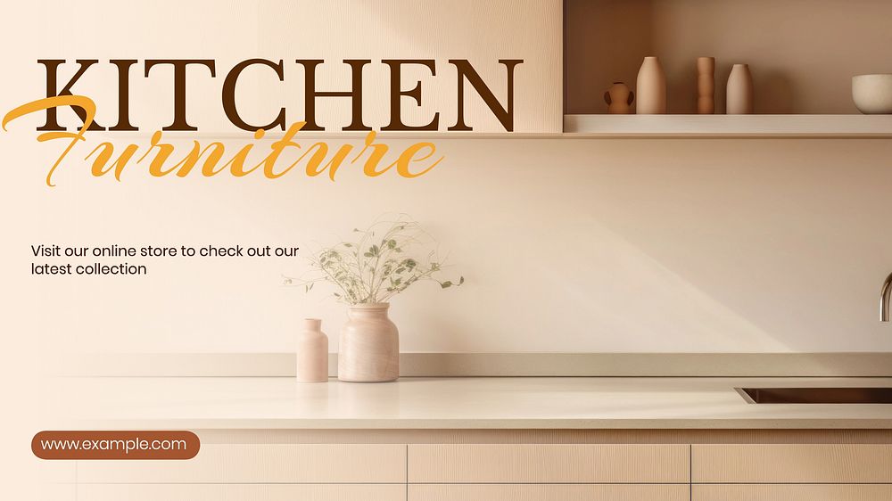 Kitchen furniture blog banner template