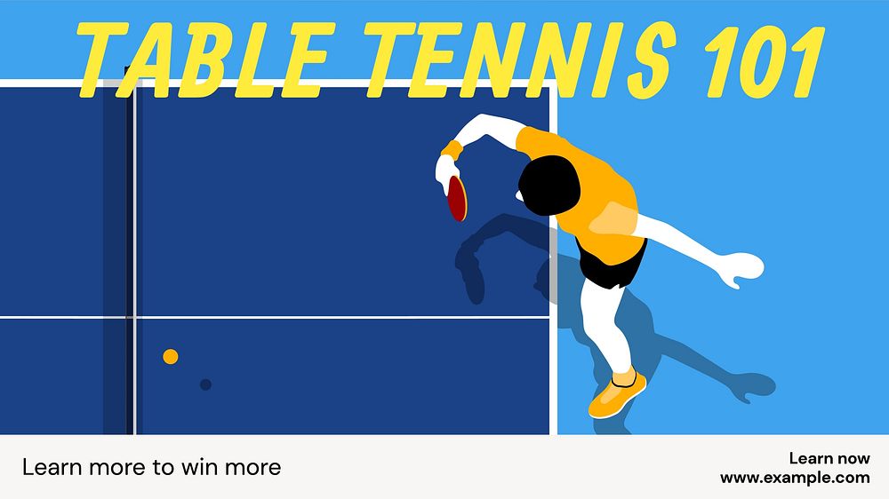 Table tennis blog banner template