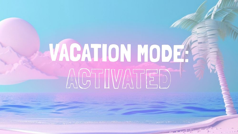 Vacation quote blog banner template