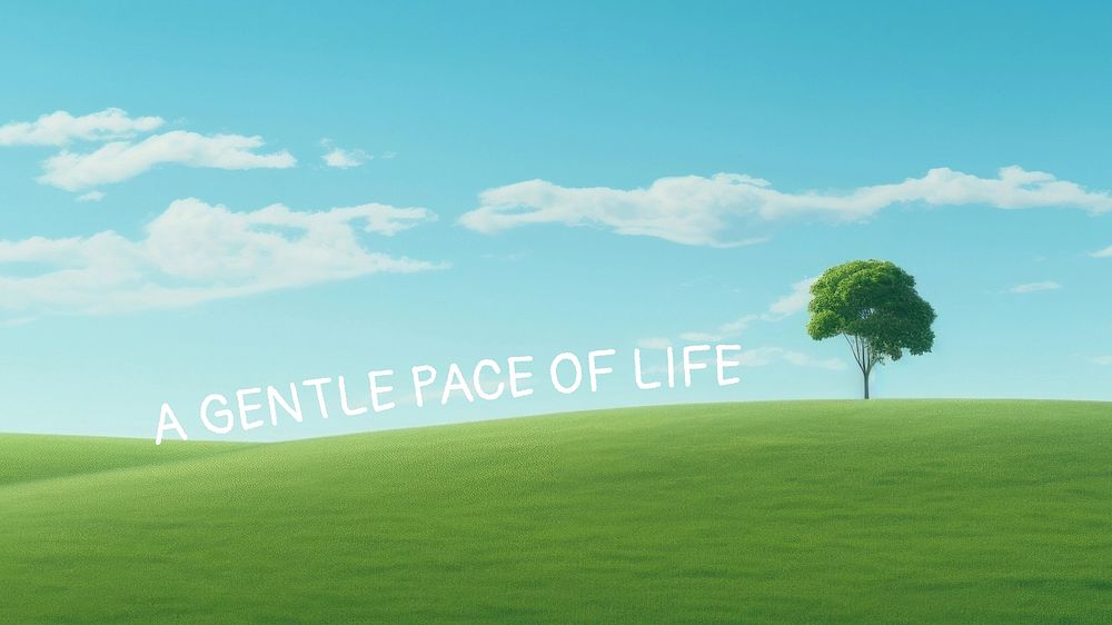 Gentle life quote blog banner template