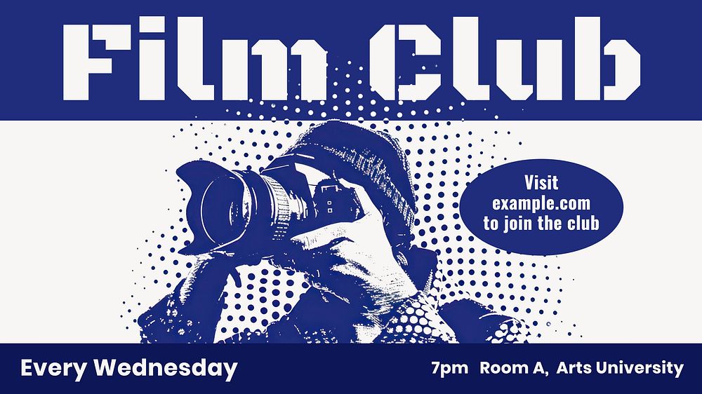 Film club blog banner template