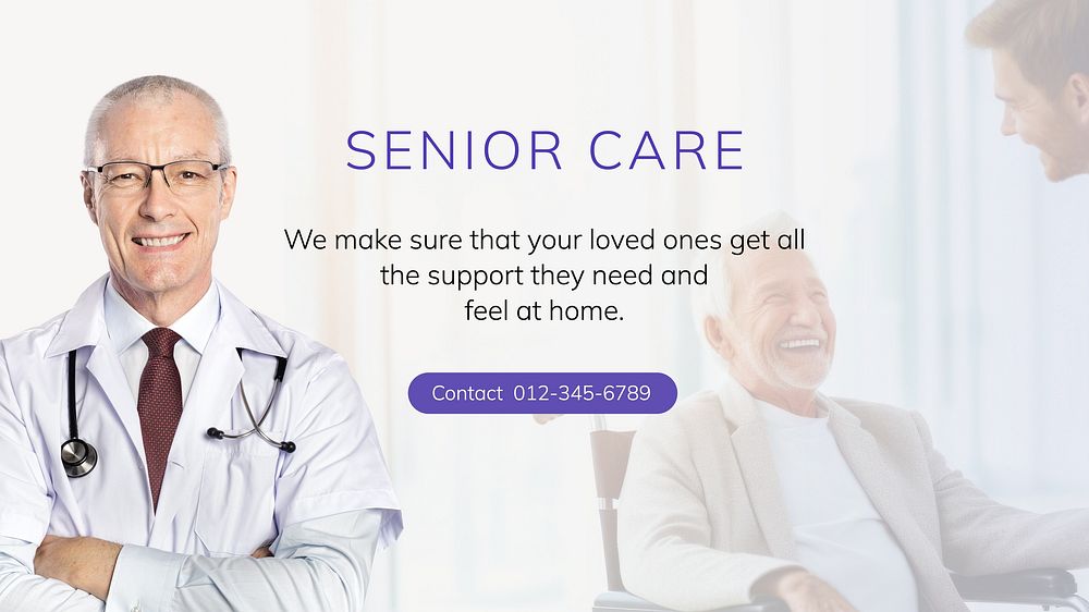 Senior care blog banner template