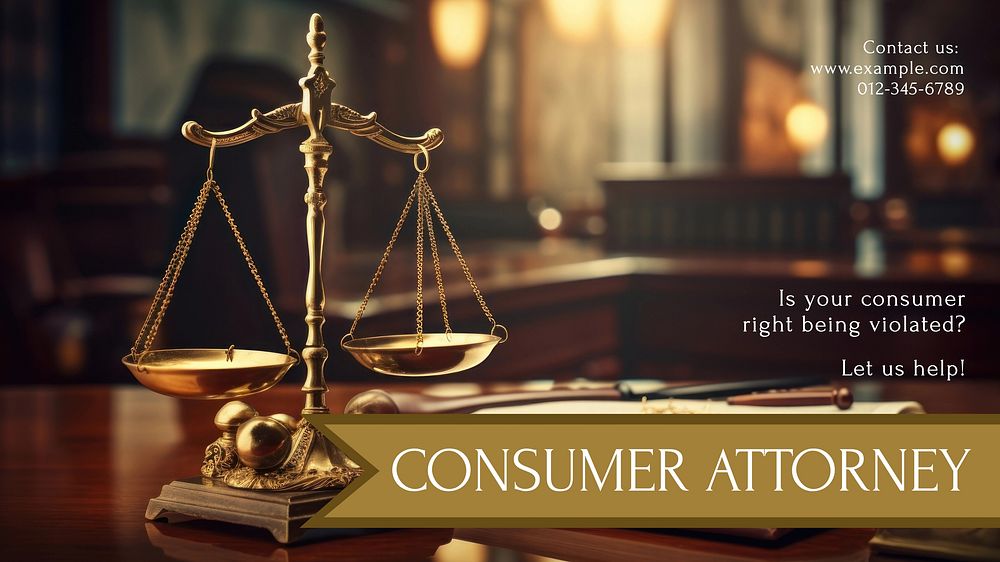 Consumer attorney blog banner template