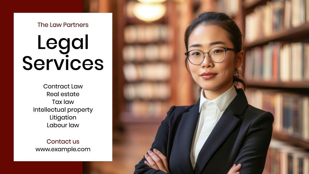 Legal services blog banner template