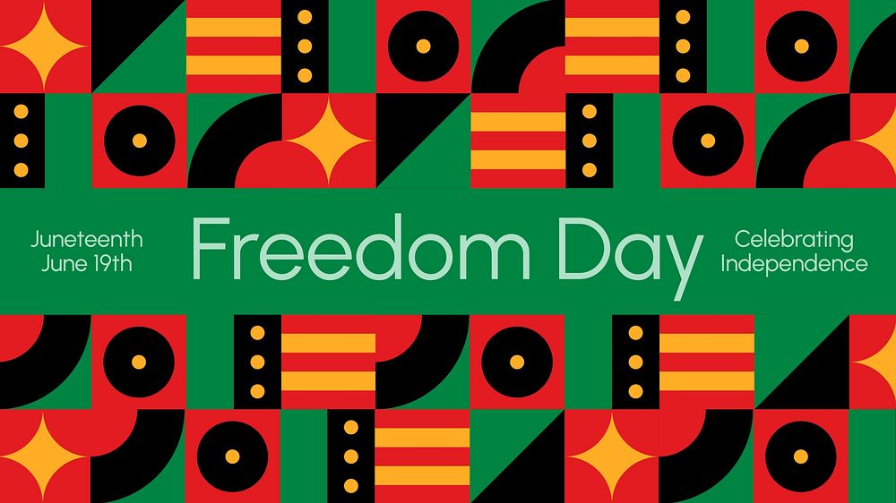 Freedom day blog banner template