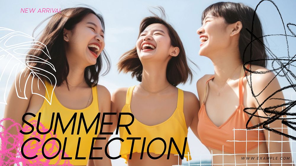 Summer collection blog banner template