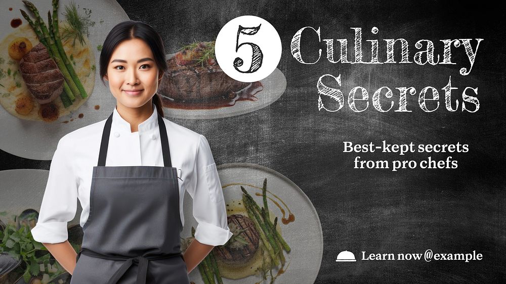 Culinary secrets blog banner template