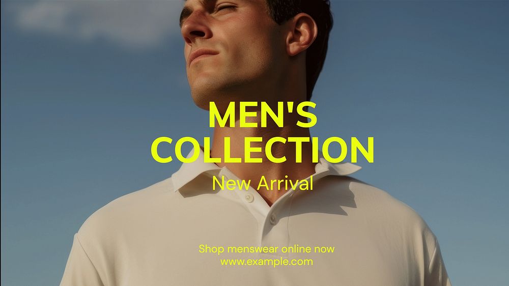 Men's collection blog banner template  