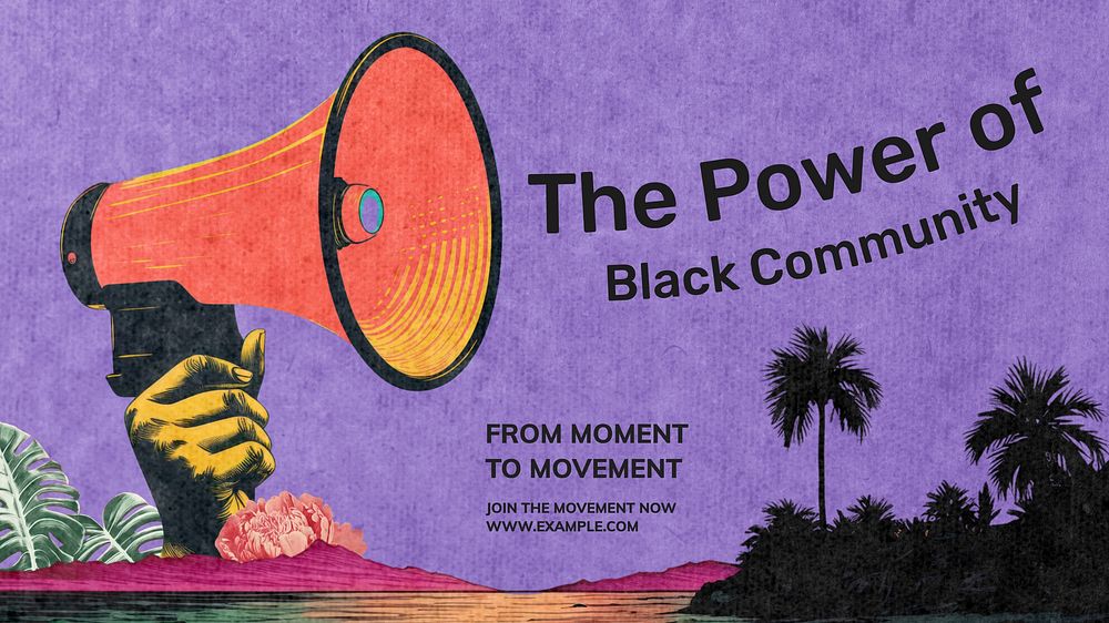 Black community movement blog banner template