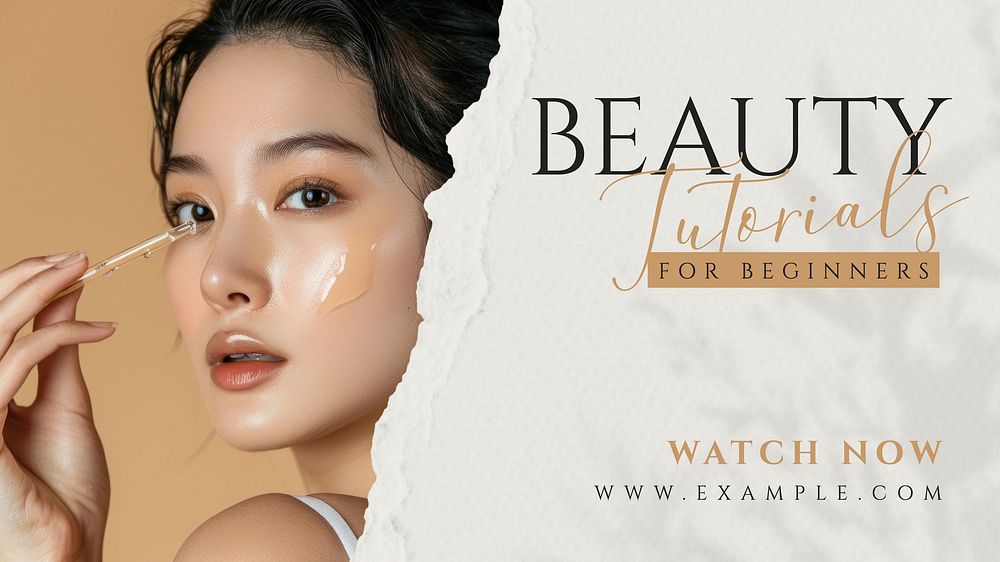 Beauty tutorials YouTube template