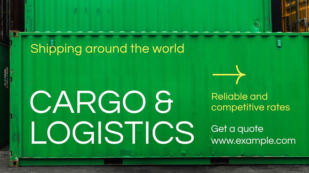 Cargo & logistics blog banner template
