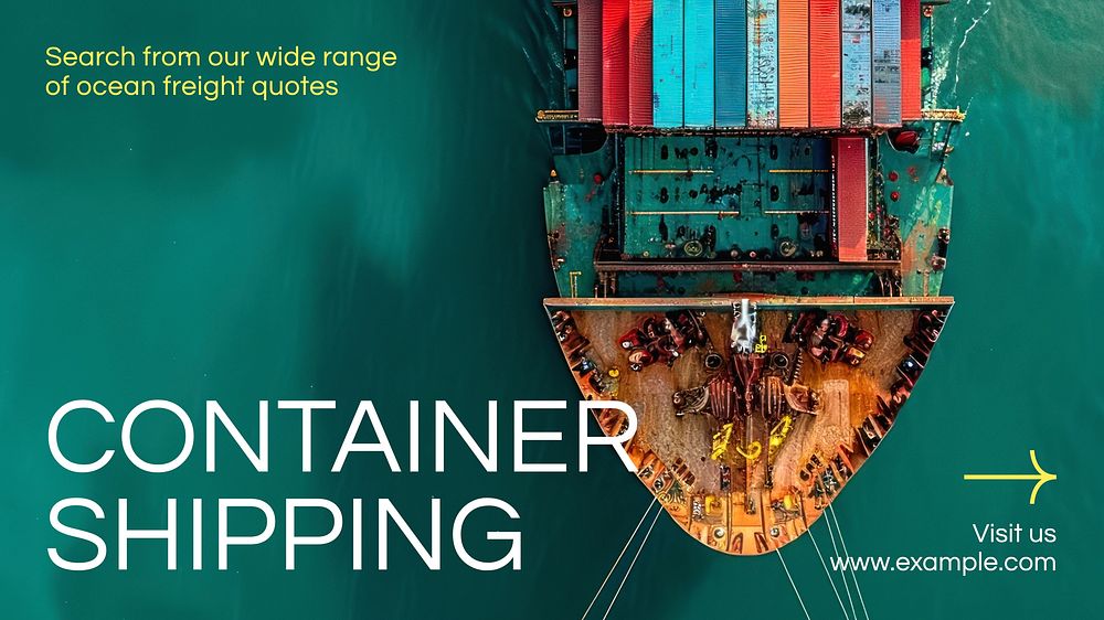 Container shipping blog banner template