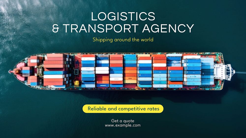 Logistic & transport blog banner template