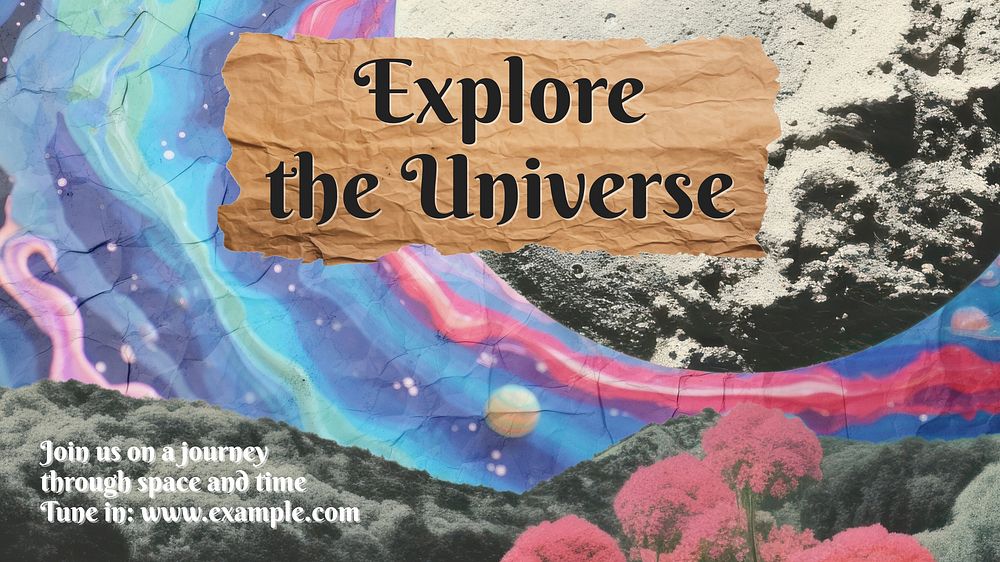 Explore the universe blog banner template