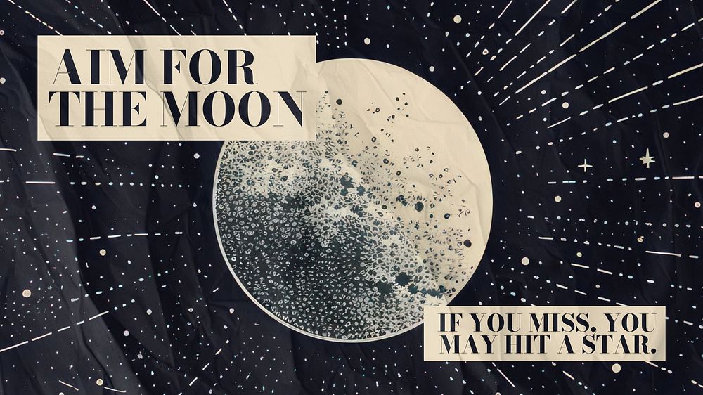 Aim for the moon blog banner template