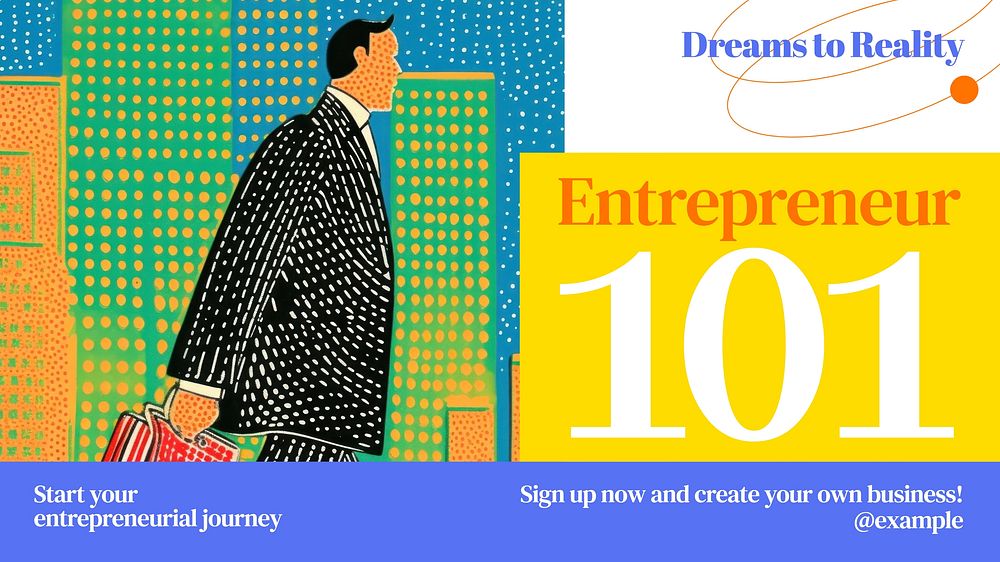 Entrepreneur 101 blog banner template