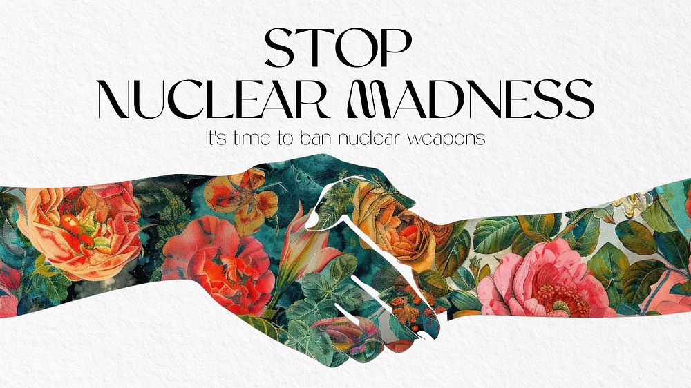 Stop nuclear madness blog banner template