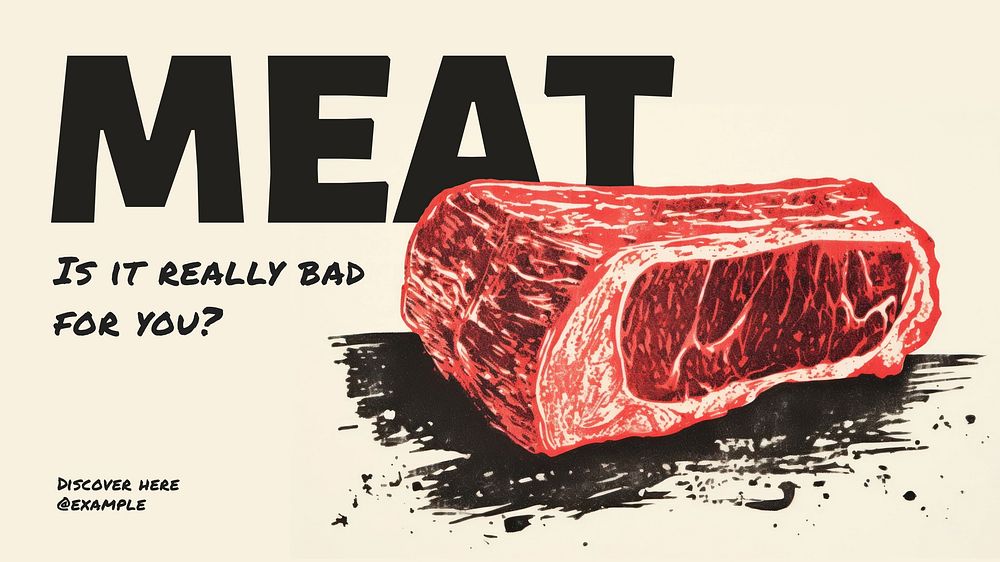 Meat blog banner template