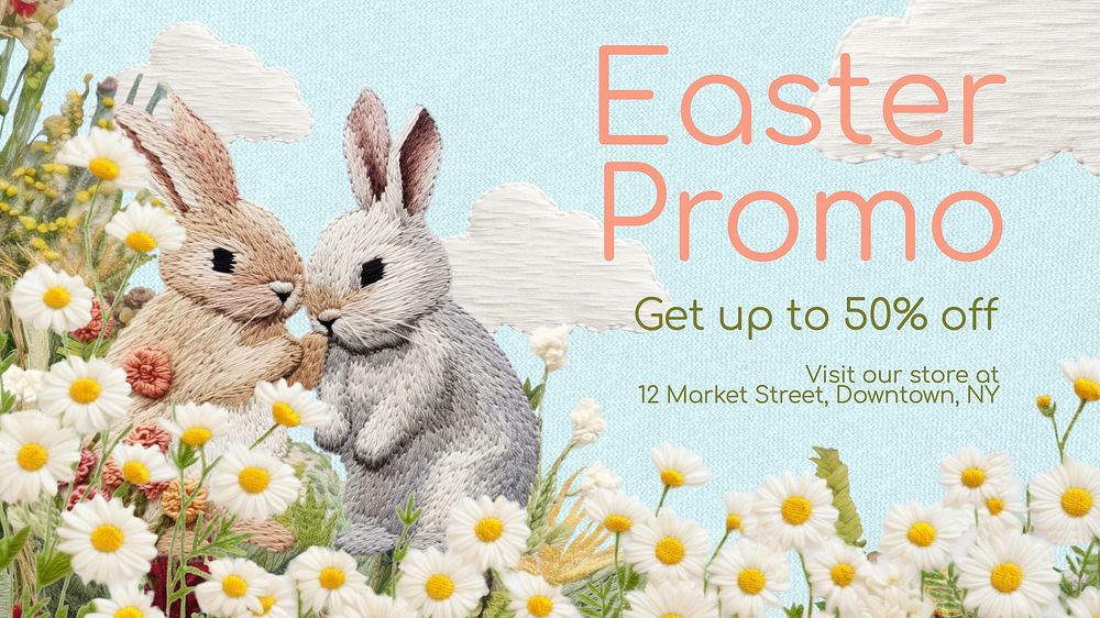 Easter promotion blog banner template