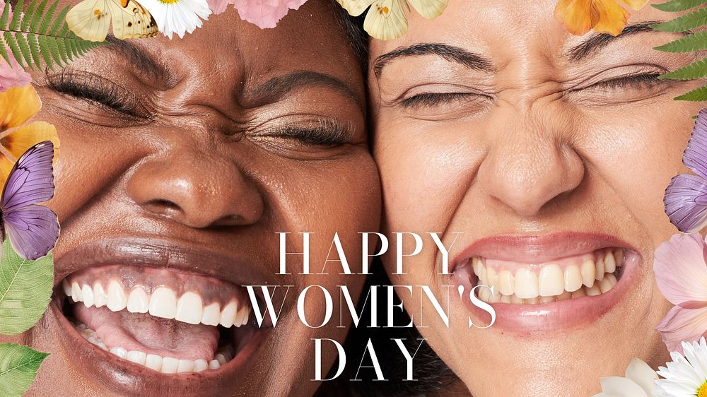 Happy women's day blog banner template