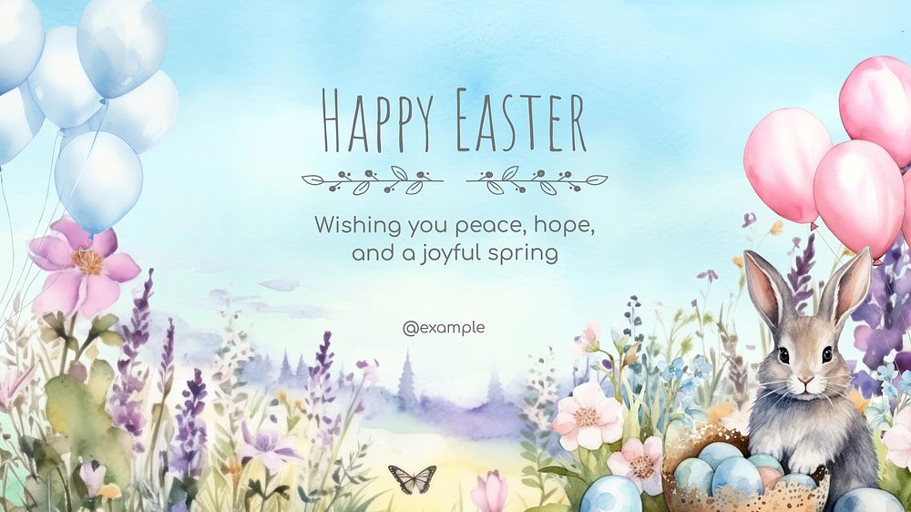 Happy Easter  blog banner template