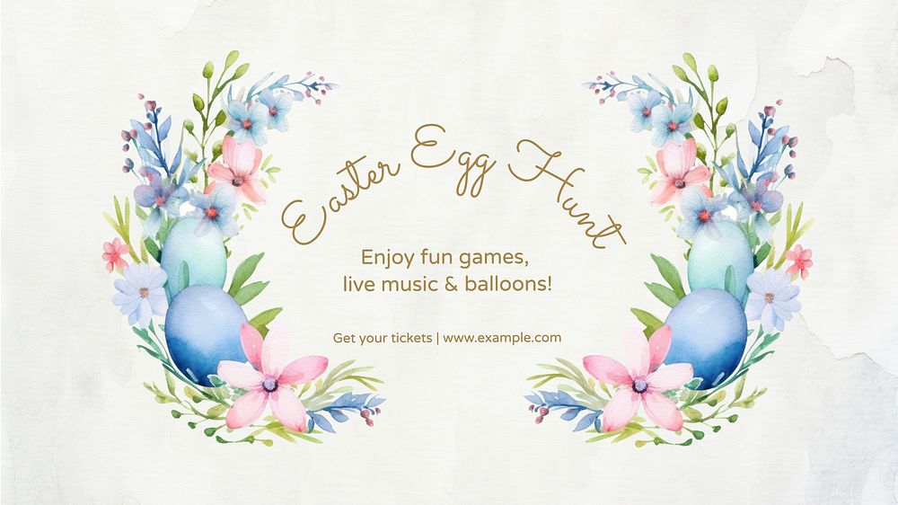 Easter egg hunt blog banner template