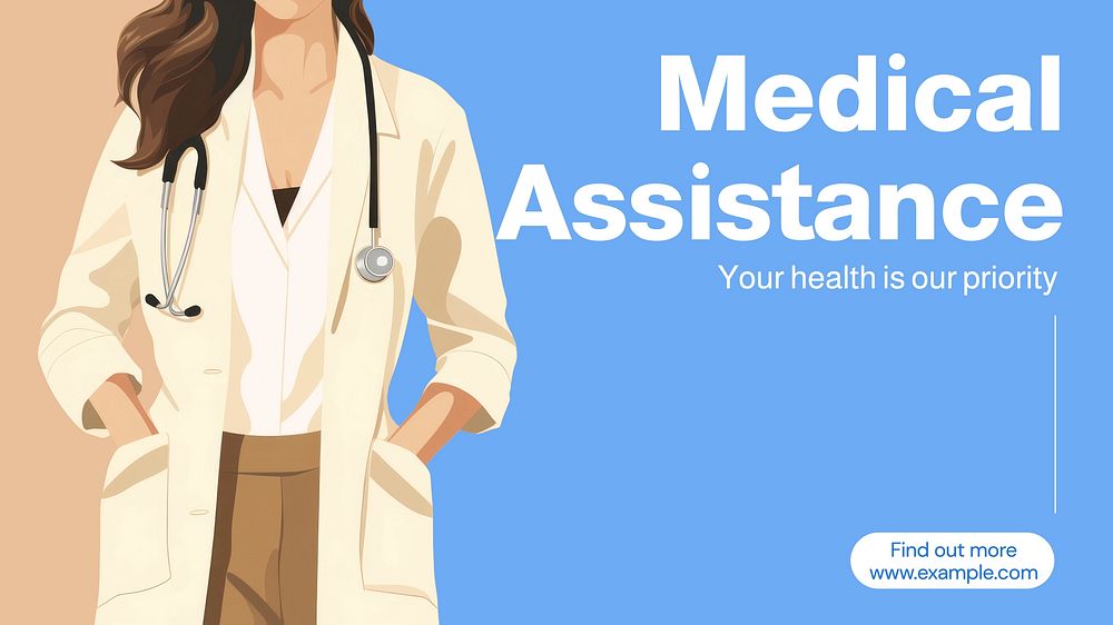 Medical assistance blog banner template