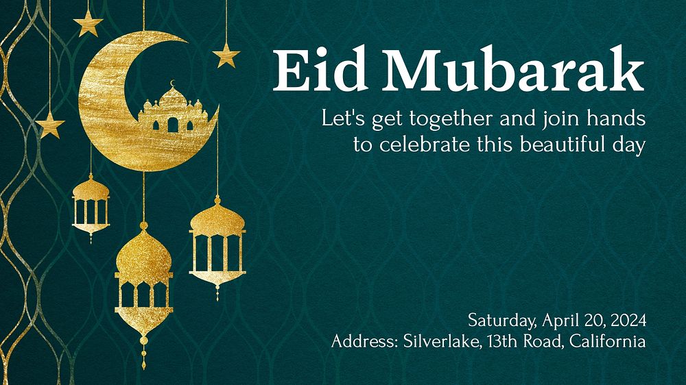 Eid mubarak blog banner template