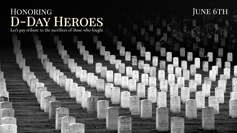 D-Day heroes blog banner template