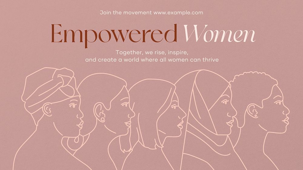 Empowered women blog banner template